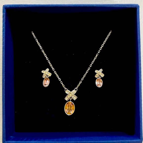 Authentic Swarovski Necklace and Earrings Set - Picture 2 of 6